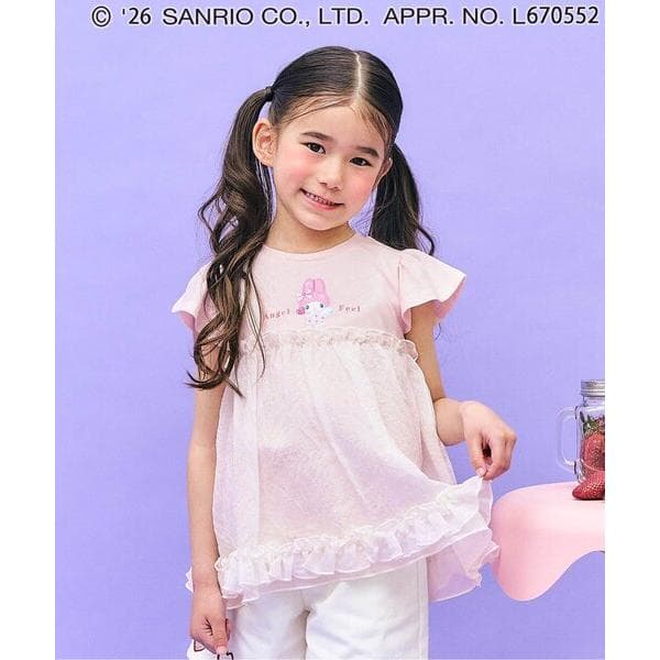 tシャツ 「マイメロディ&クロミ」WEB限定 キラキラプリントチュニック 接触冷感 キッズ 子供服 女の子