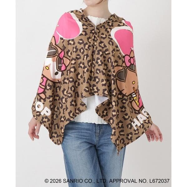 日焼けハローキティ 冷感タオルポンチョ LEOPARD BR