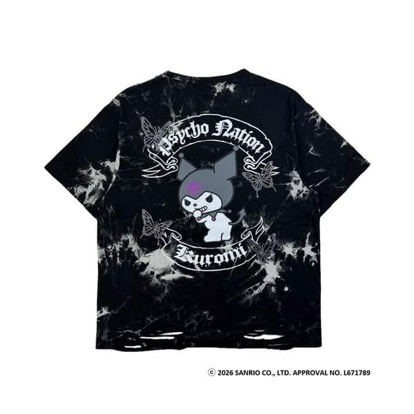 tシャツ 半袖 「PSYCHO NATION × KUROMI」バタフライストーンTEE(726811) /…