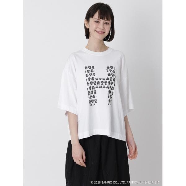 tシャツ 半袖 H.A.K×HELLO KITTY Hロゴ ハローキティ グラデーションプリントTシャツ レディース