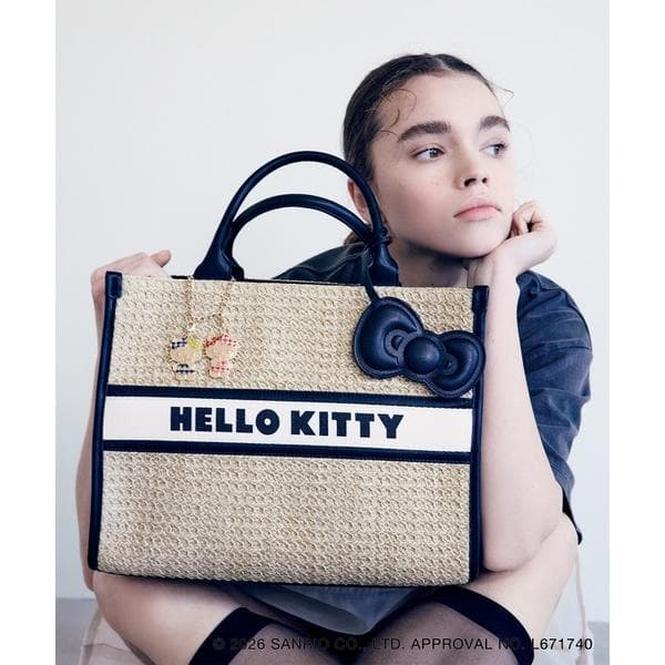 トートバッグ 「HELLO KITTY×VIS」日焼けデザイン ハローキティ雑材トートバッグ レディース