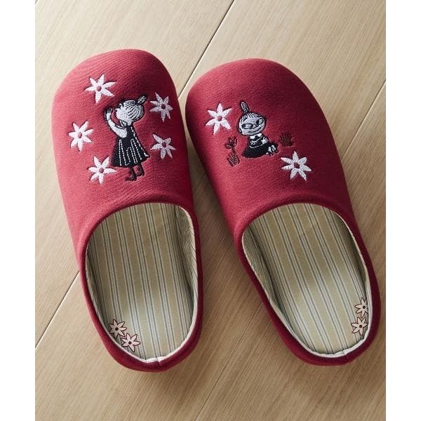 スリッパ 洗えるもっちり低反発ウレタン入り快適刺繍スリッパ 「ムーミン」