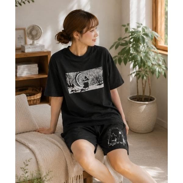 パンツ 「 MOOMIN / ムーミン 」 ドライタッチ メッシュ ショートパンツ 吸水速乾 WNI レディース メンズ