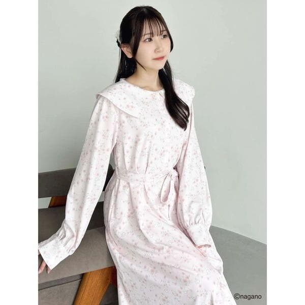 ワンピース 「ちいかわ/dazzlin specialcollection」フラワーパターンワンピース