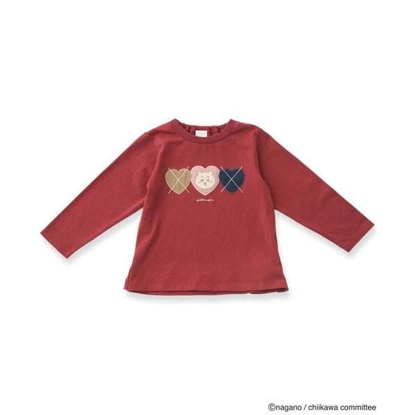tシャツ 「アニメちいかわ」アーガイル長袖Tシャツ キッズ 子供服 男の子 女の子