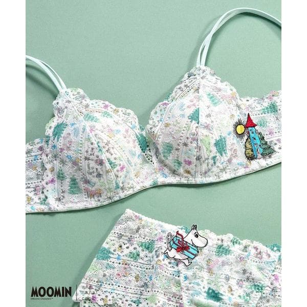 ノンワイヤーブラ ブラジャー 「ムーミンコラボ」MOOMIN × une nana cool 364 レース…
