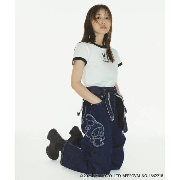 ワイドパンツ ジーンズ デニム デニムパンツ BASICKS × SANRIO × Firsthand/ベイシックス…