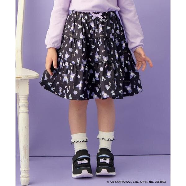 スカート 「マイメロディ&クロミ×ANY KIDS」総柄 ティアードスカート キッズ 子供服 女の子